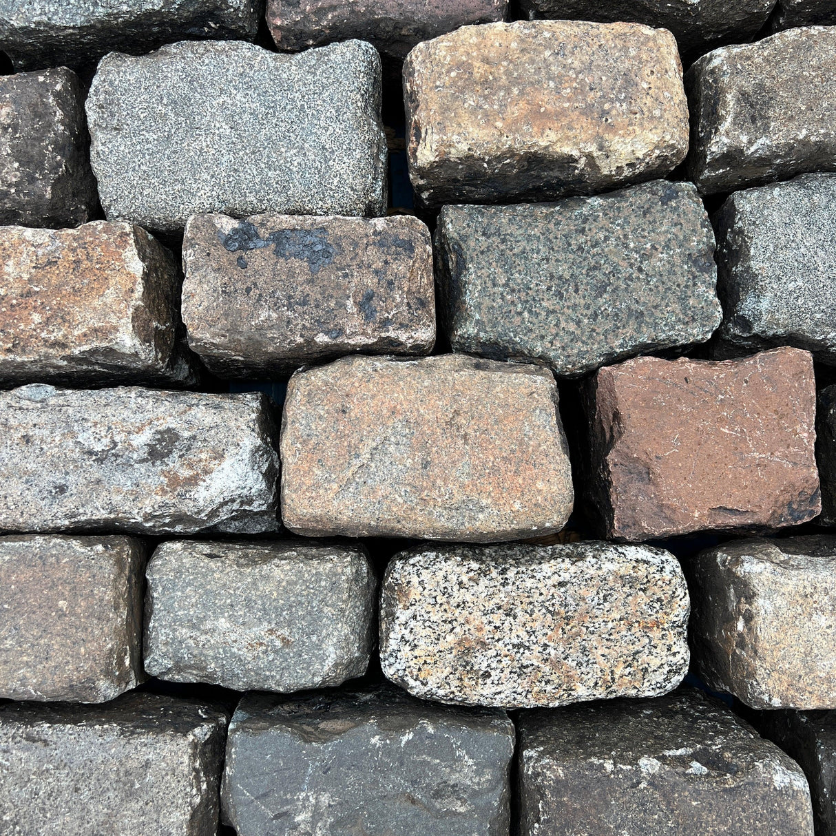 Reclaimed Mixed Granite Stone Cobble / Setts - Reclaimed Brick Company