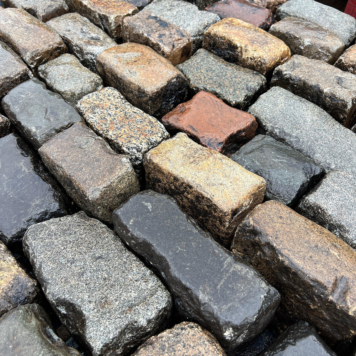 Reclaimed Mixed Granite Stone Cobble / Setts - Reclaimed Brick Company