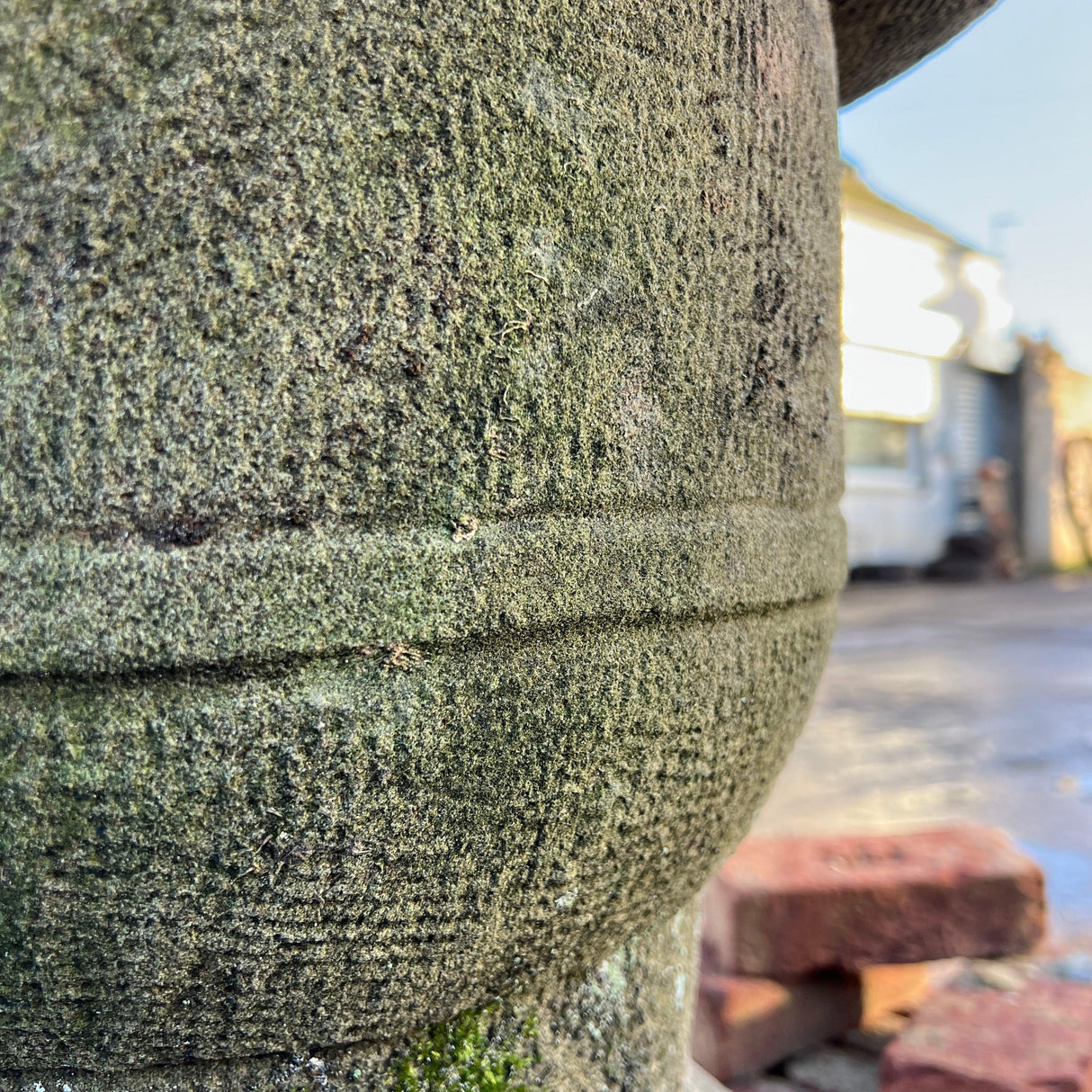 Reclaimed Natural Stone Bird Bath