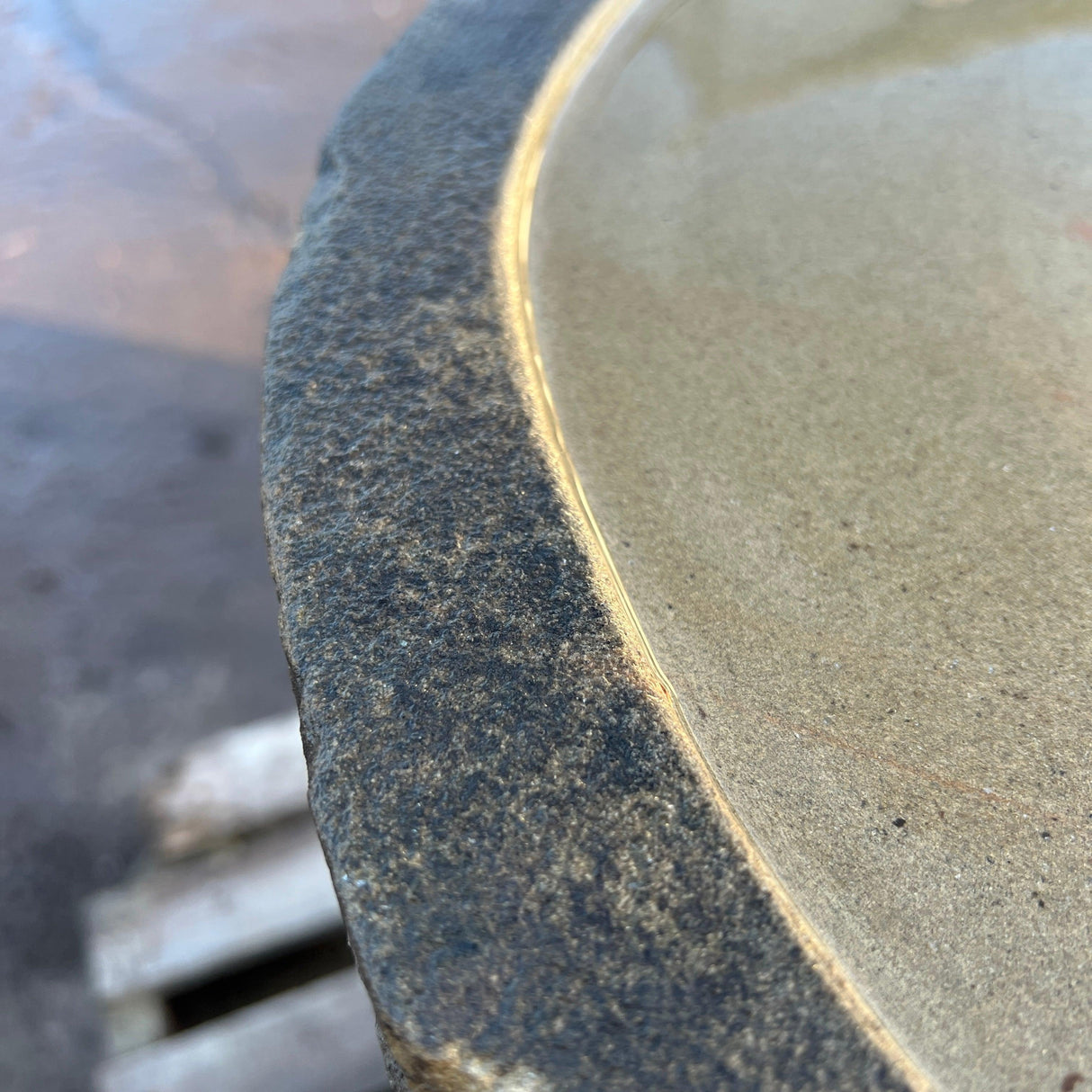 Reclaimed Natural Stone Bird Bath