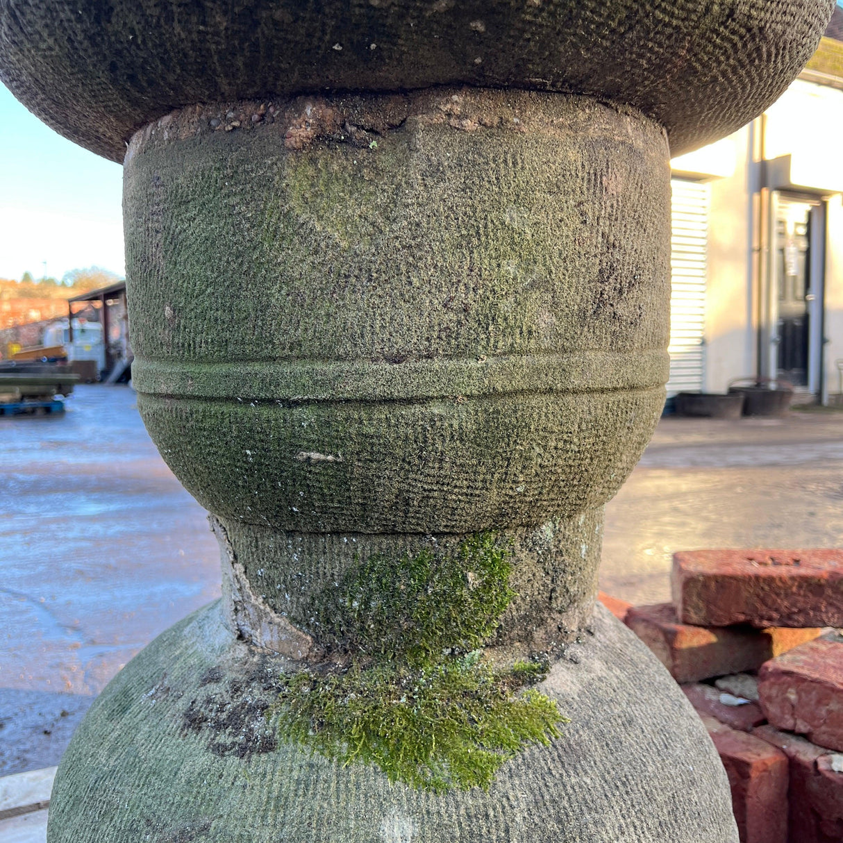 Reclaimed Natural Stone Bird Bath