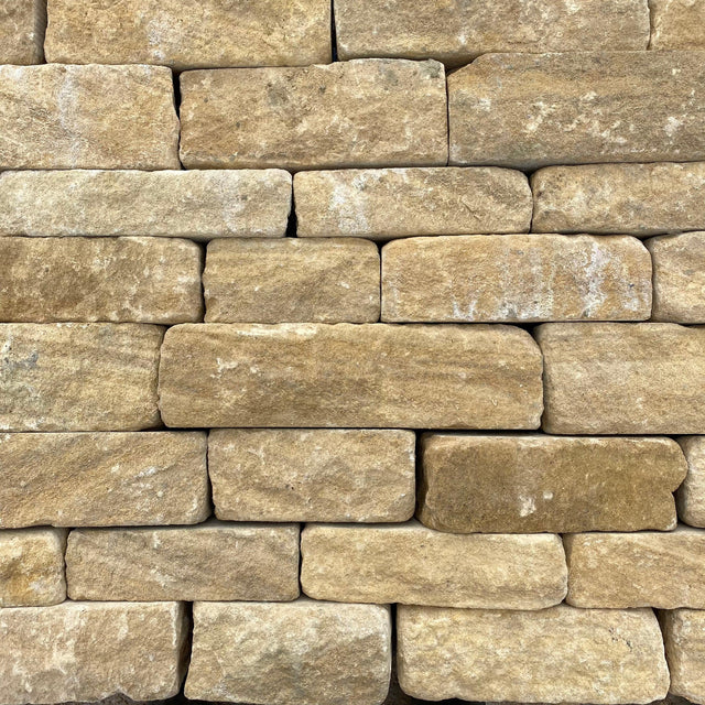 Reclaimed Natural Stone Buff Yorkshire Building Stone - 4” Bed - Bulk Bags - Reclaimed Brick Company