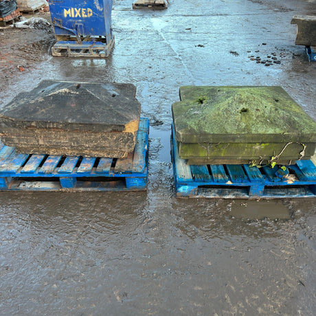 Old Natural Stone Pillar Cap - Pair - Reclaimed Brick Company