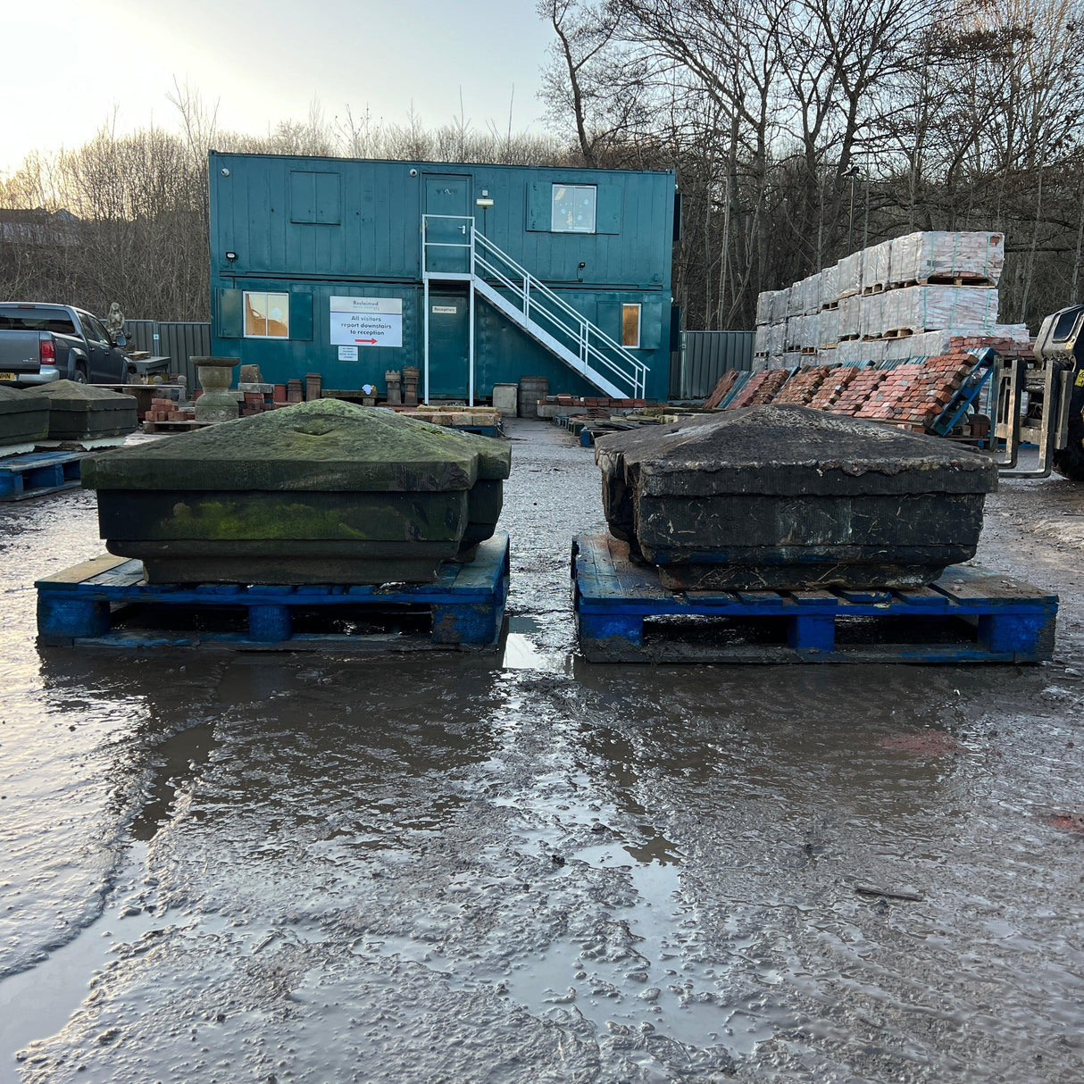 Entrance Natural Stone Pillar Cap - Pair - Reclaimed Brick Company