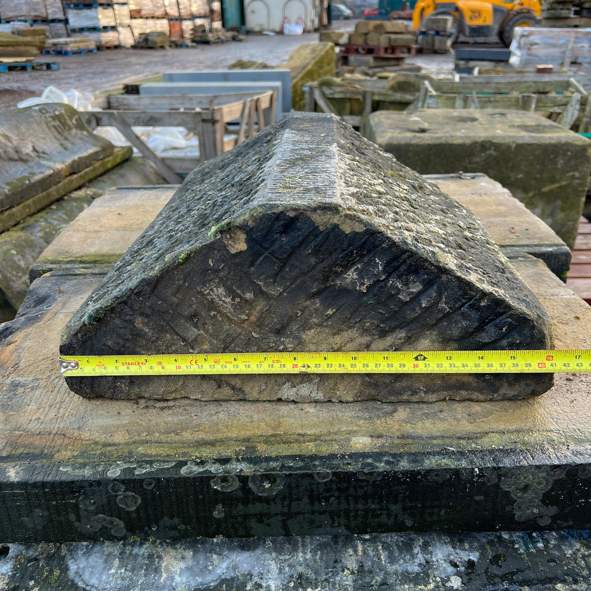 Reclaimed Natural Garden Stone Triangle Wall Coping - Reclaimed Brick Company