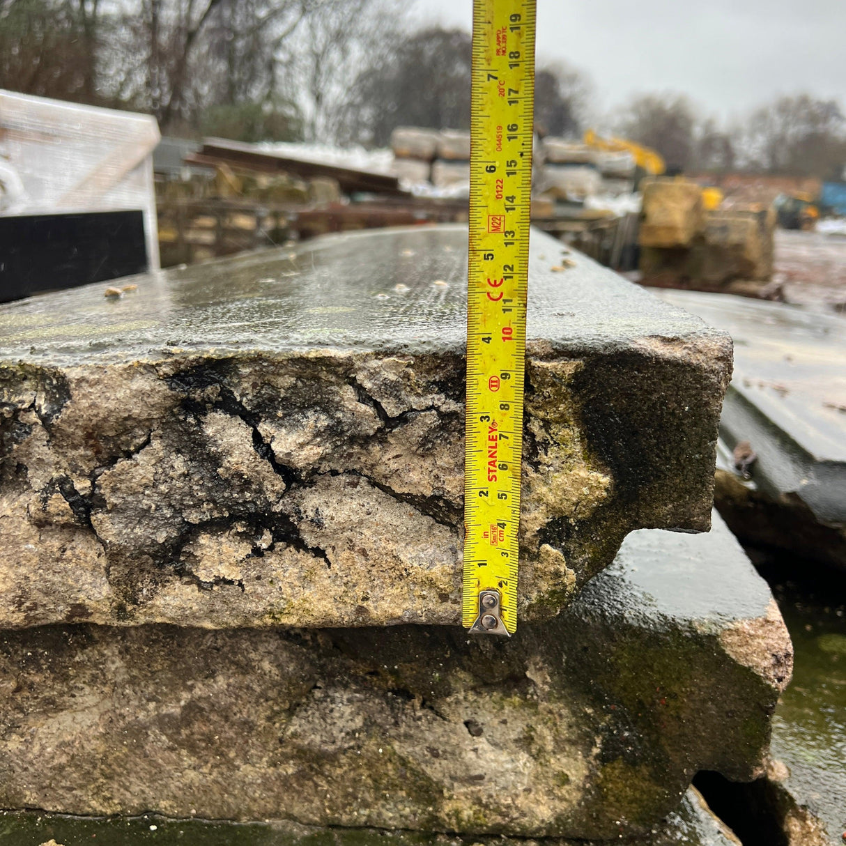 Fireplace - Reclaimed Natural Stone Wall Coping - Reclaimed Brick Company