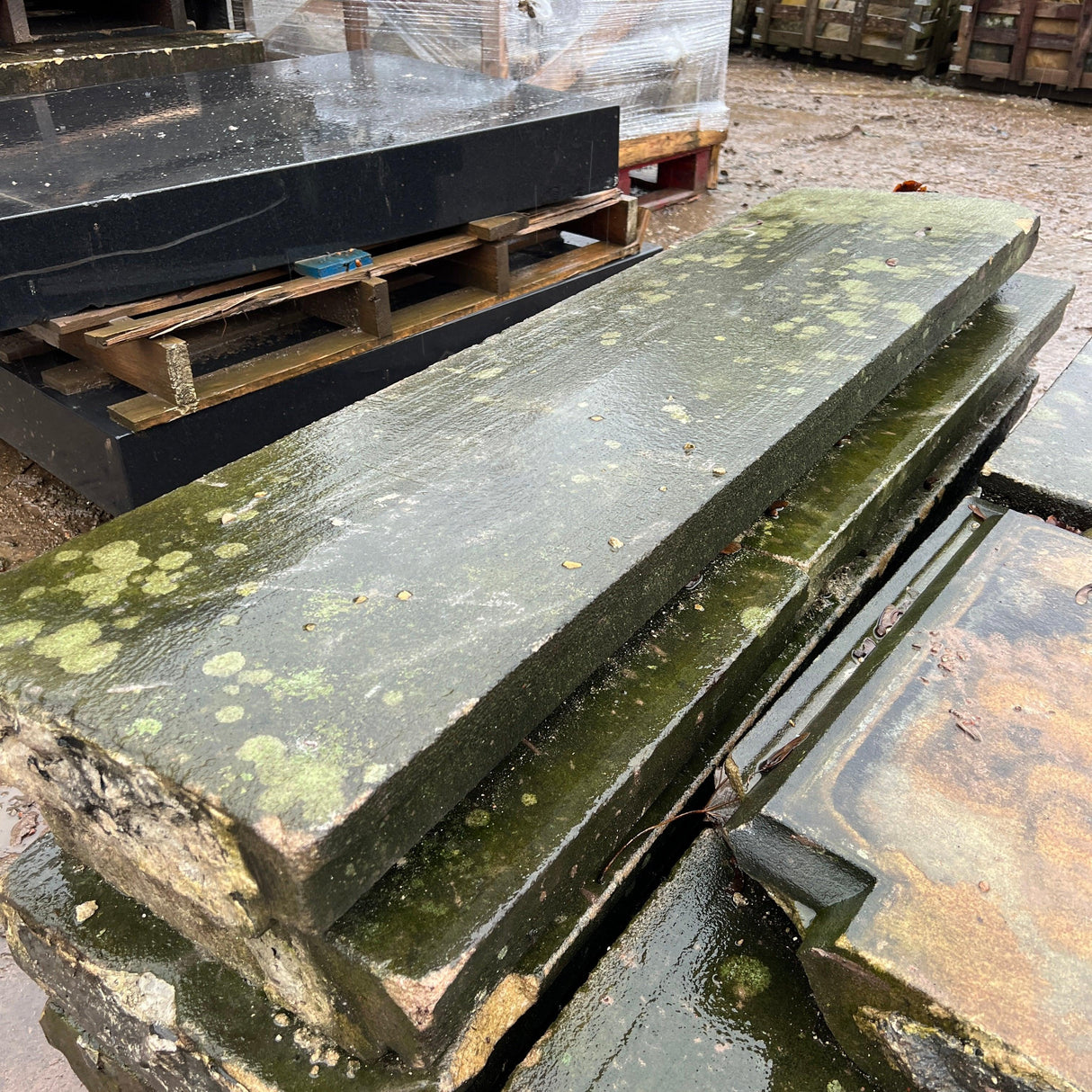 Stone Steps - Reclaimed Natural Stone Wall Coping - Reclaimed Brick Company