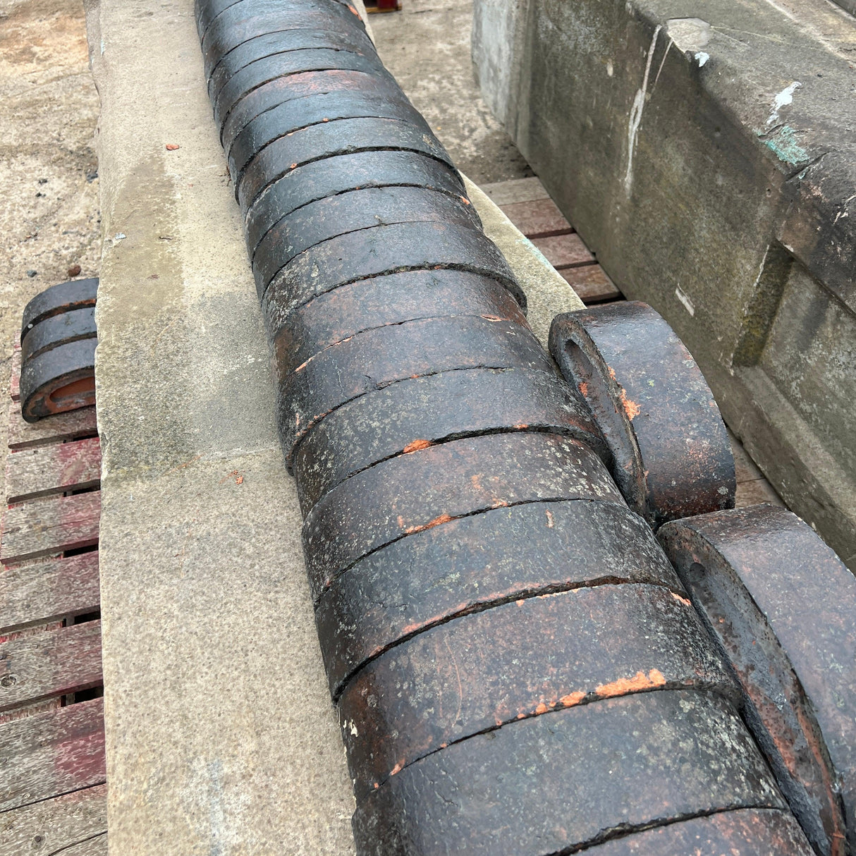 Reclaimed Oval Staffordshire Blue Coping Bricks - Job Lot - Reclaimed Brick Company