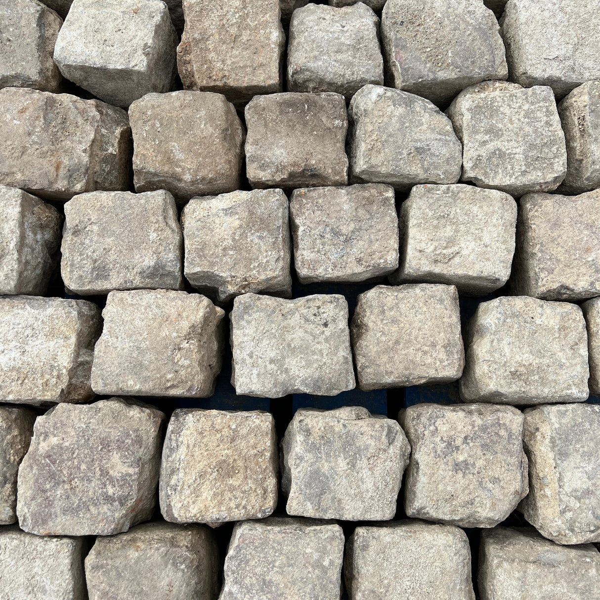 Reclaimed Pale Granite Cobbles 4” x 4” Cubes - Reclaimed Brick Company