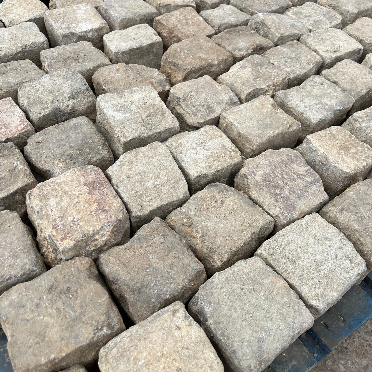 Reclaimed Pale Granite Cobbles 4” x 4” Cubes - Reclaimed Brick Company