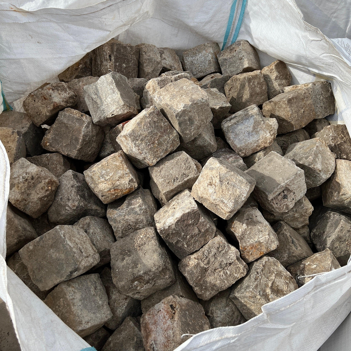Reclaimed Pale Granite Cobbles 4” x 4” Cubes - Reclaimed Brick Company