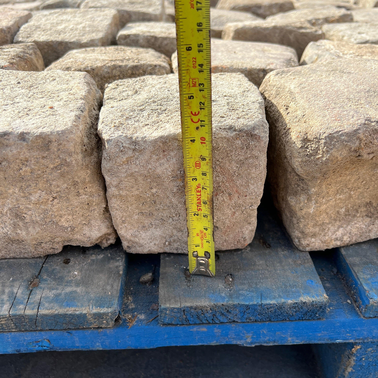 Reclaimed Pale Granite Cobbles 4” x 4” Cubes - Reclaimed Brick Company