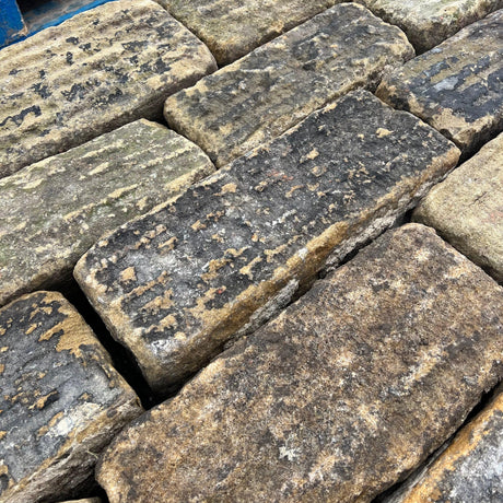 Reclaimed Parallel Punch Building Stone - Dressed & Backed Off - Reclaimed Brick Company