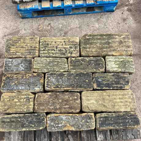 Reclaimed Parallel Punch Building Stone - Dressed & Backed Off - Reclaimed Brick Company