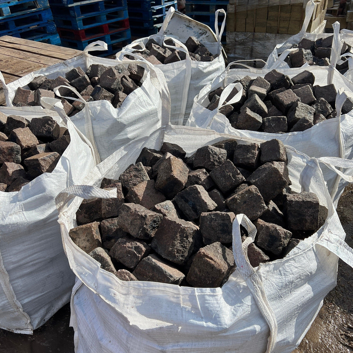 Reclaimed Pink Granite Cobble Cubes - Reclaimed Brick Company