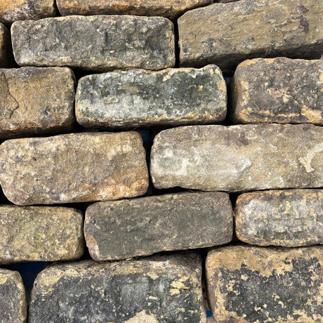 Reclaimed Punch Face Building Stone - 6” Backed Off - Reclaimed Brick Company
