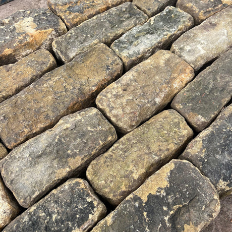 Reclaimed Punch Face Building Stone - 6” Backed Off - Reclaimed Brick Company