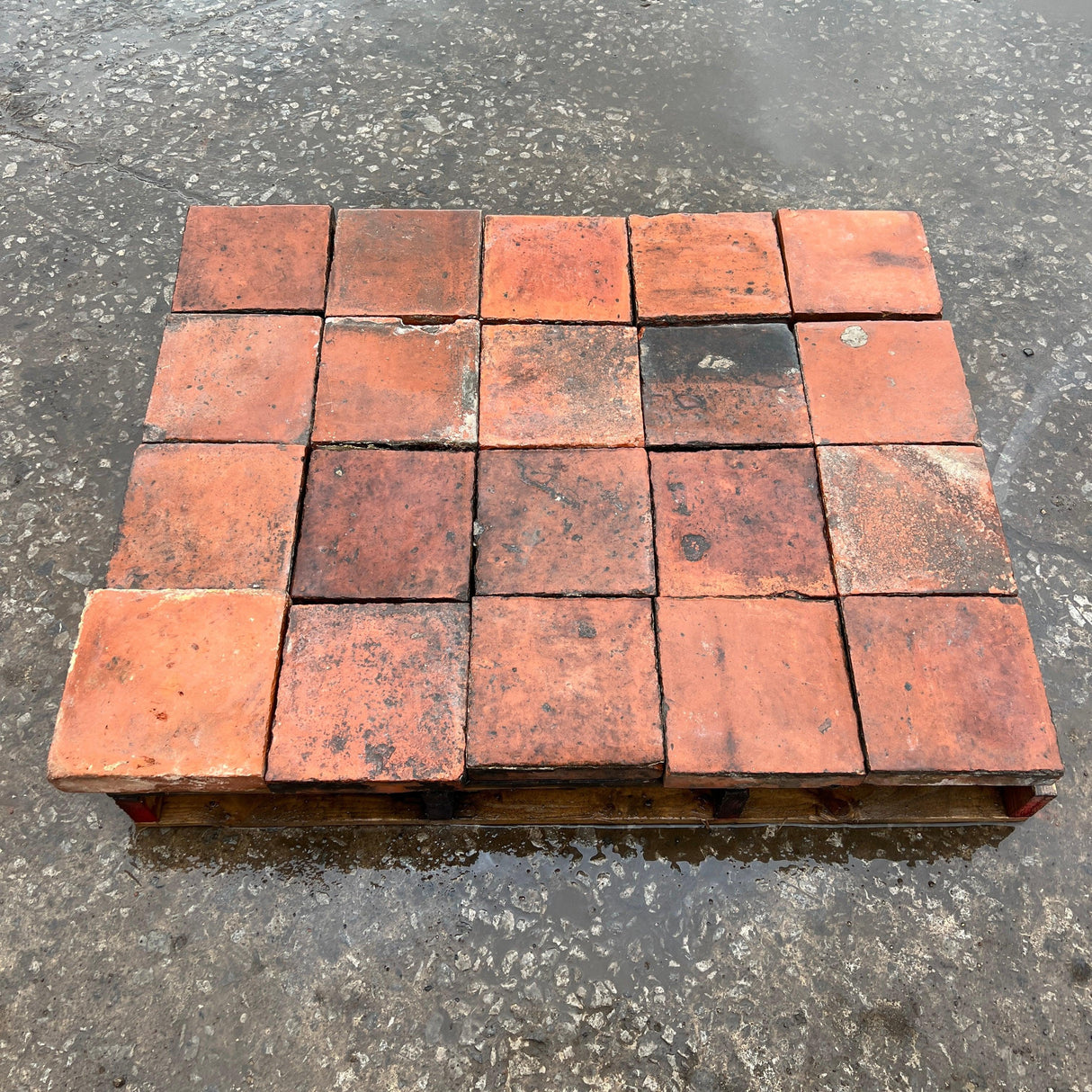 Reclaimed Red Quarry Tiles - 9” x 9” (Job Lot) - Reclaimed Brick Company