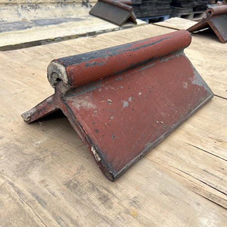 Reclaimed Red Roll Top Ridge Tiles - 75 Degrees - Reclaimed Brick Company
