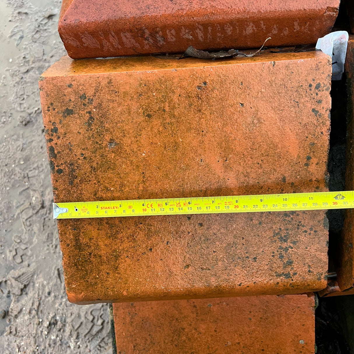 Reclaimed Red Saddleback Triangle Terracotta Wall Coping - 16” x 8” - Job Lot Of 8 Linear Meters - Reclaimed Brick Company