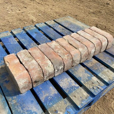 Reclaimed Red Single Bullnose Bricks - Reclaimed Brick Company