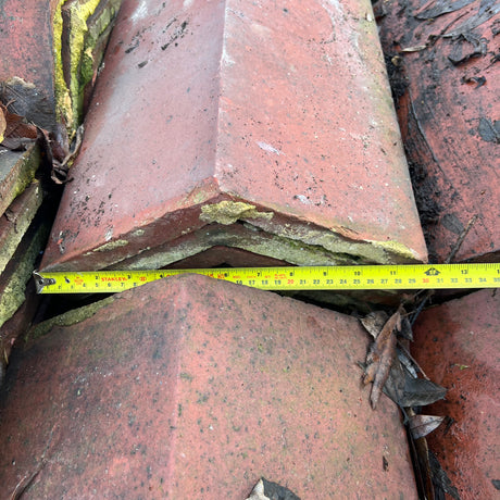 Reclaimed Red Terracotta Triangle Ridge Tile - Job Lot of 120 - Reclaimed Brick Company
