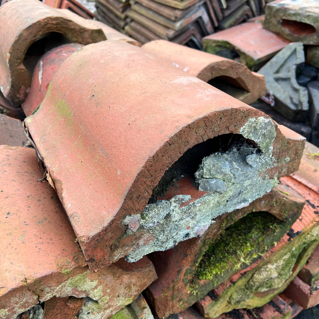Reclaimed Red Terracotta Wall Coping - 12” x 5.5” - Job Lot 13 Metres - Reclaimed Brick Company