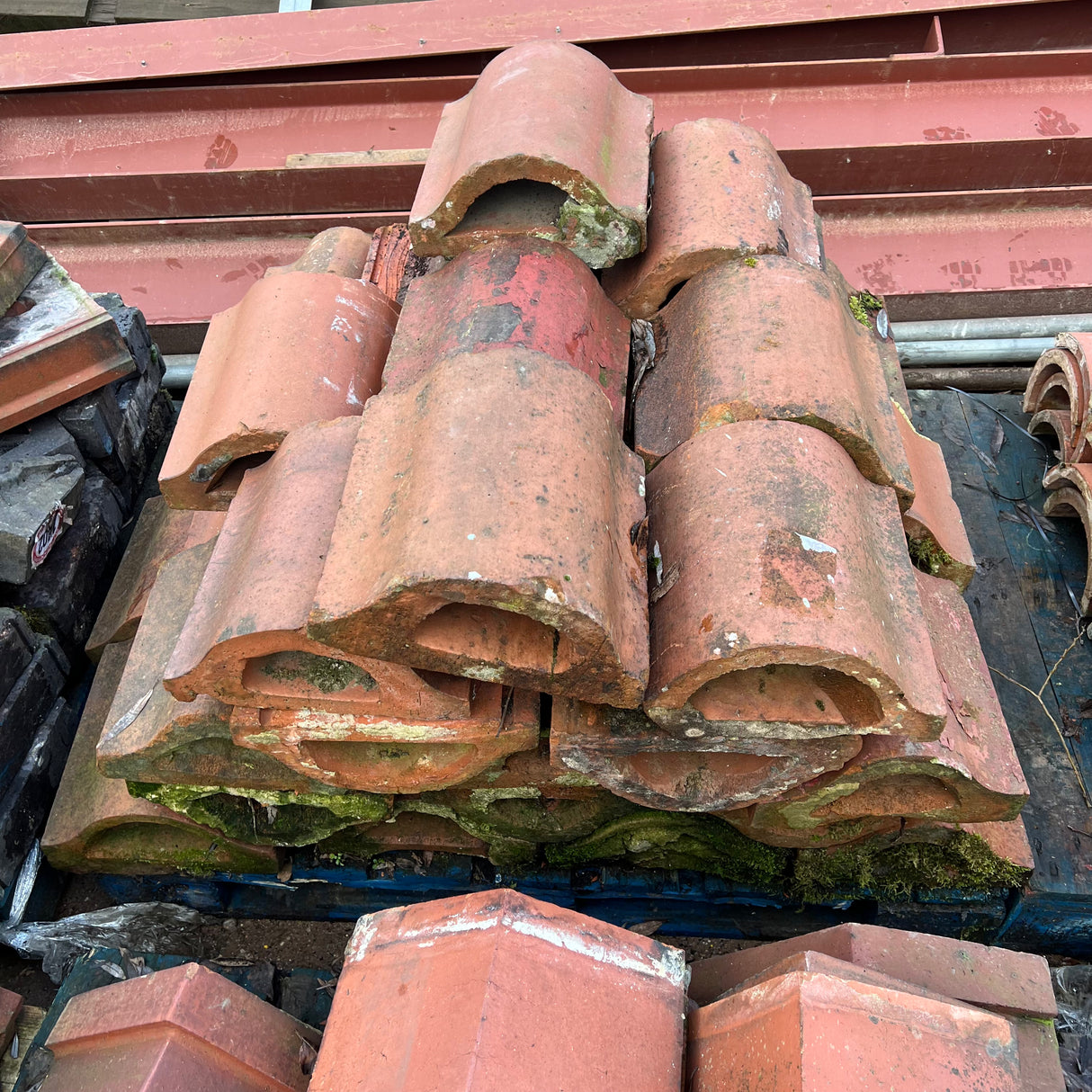 Reclaimed Red Terracotta Wall Coping - 12” x 5.5” - Job Lot 13 Metres - Reclaimed Brick Company