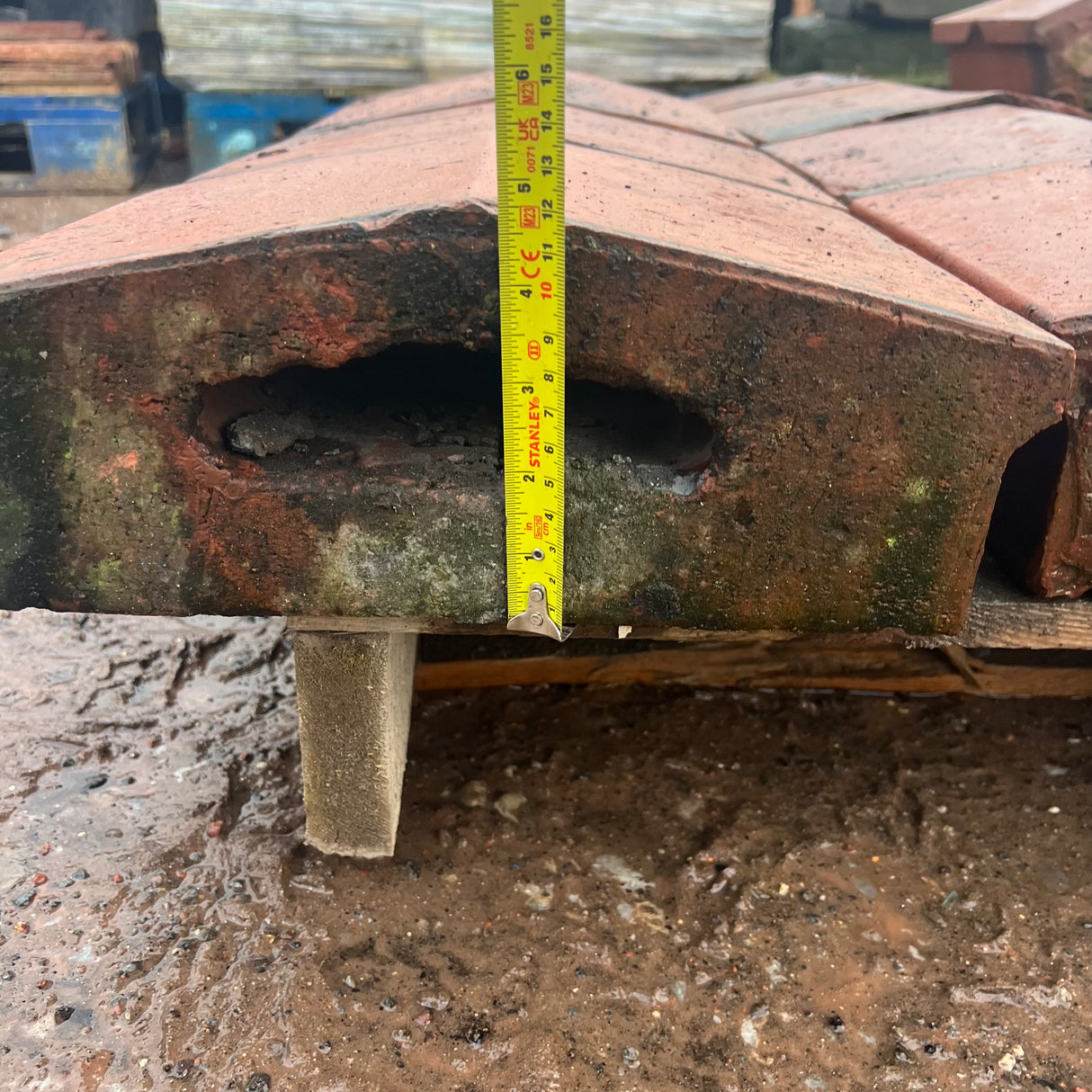 Reclaimed Red Terracotta Wall Coping - 12” x 5” - Job Lot 3.5 Metres - Reclaimed Brick Company