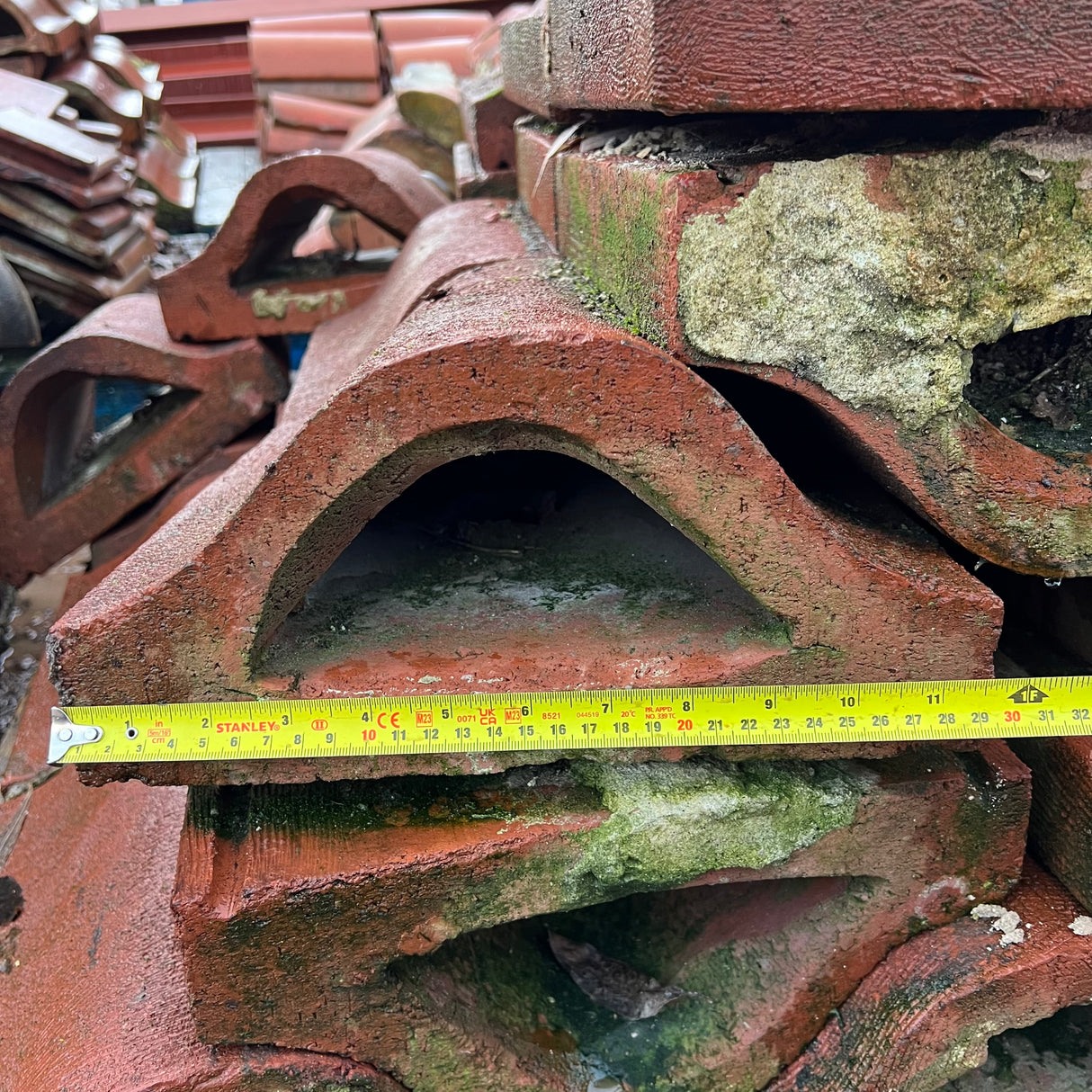 Reclaimed Red Terracotta Wall Coping - 12” x 6” - Job Lot Of 9 Linear Meters - Reclaimed Brick Company