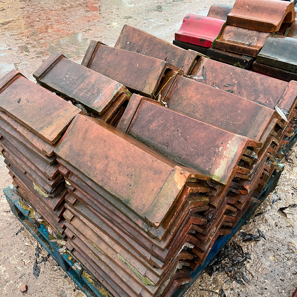 Reclaimed Red Triangle Ridge Tile - Job Lot of 110 - Reclaimed Brick Company