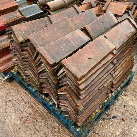 Reclaimed Red Triangle Ridge Tile - Job Lot of 110 - Reclaimed Brick Company