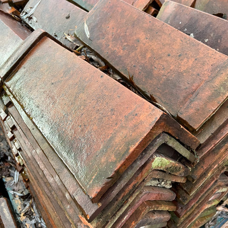 Reclaimed Red Triangle Ridge Tile - Job Lot of 110 - Reclaimed Brick Company