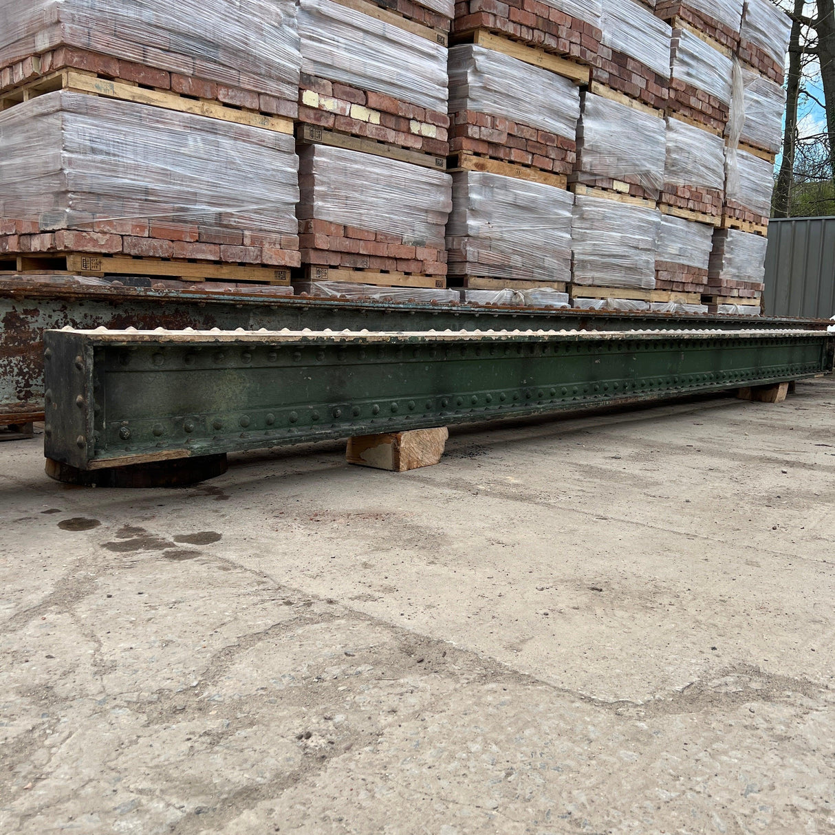 Reclaimed Riveted 1860’s Steel Beam - 6400cm - Reclaimed Brick Company