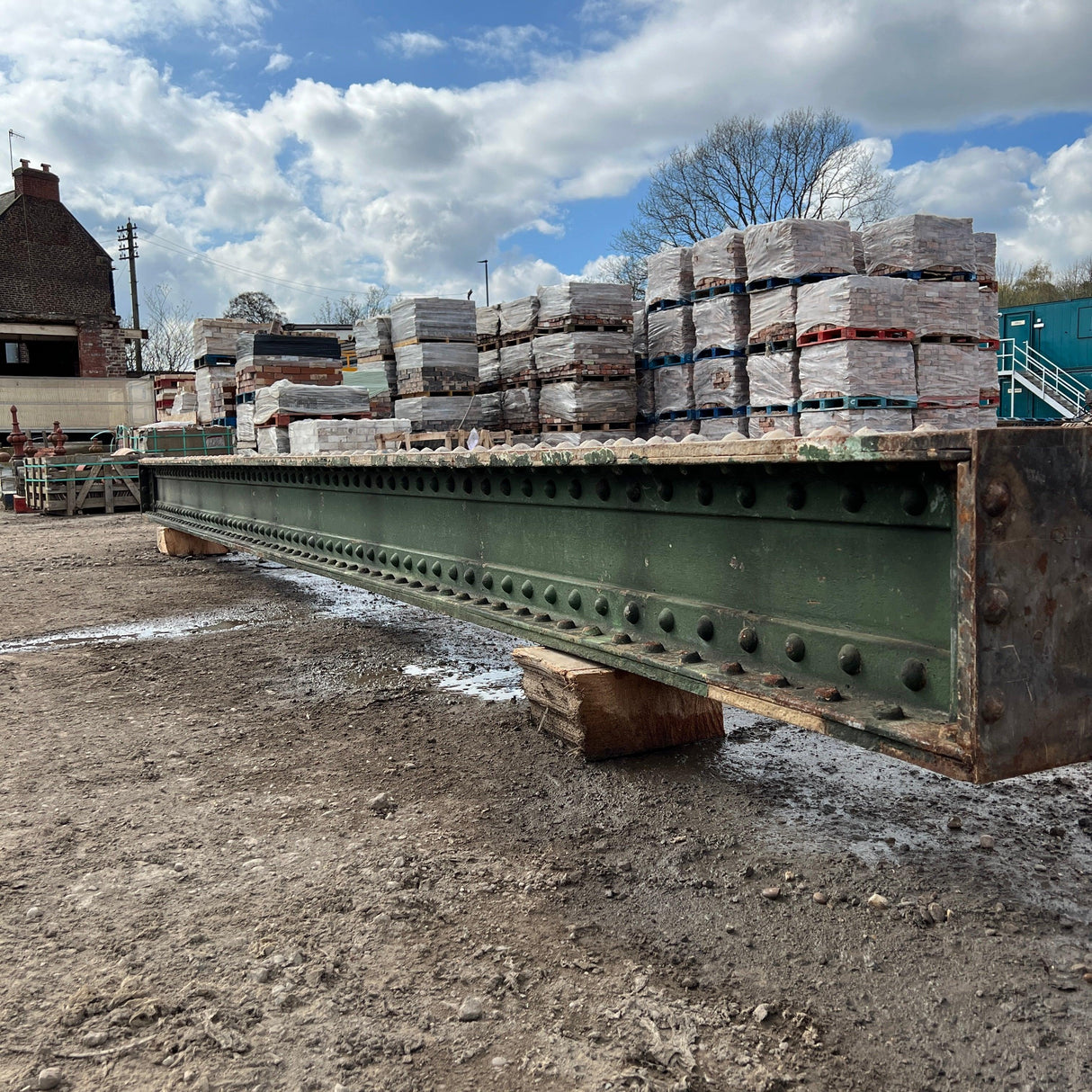 Reclaimed Riveted 1860’s Steel Beam - 6400cm - Reclaimed Brick Company