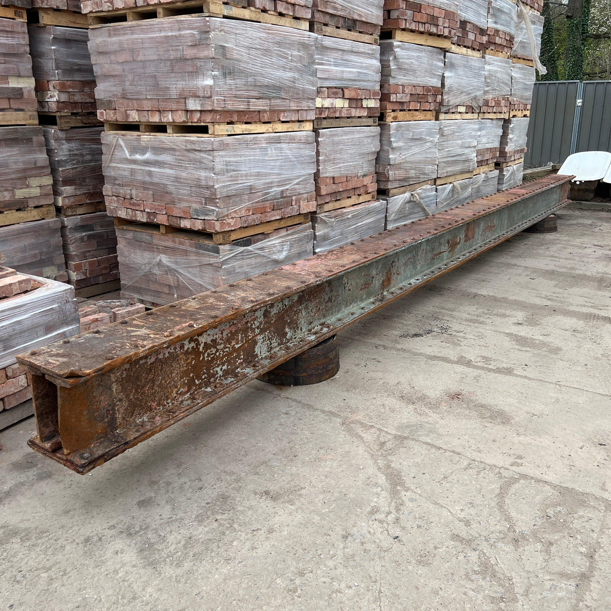 Reclaimed Riveted 1860’s Steel Beam - 8900cm - Reclaimed Brick Company