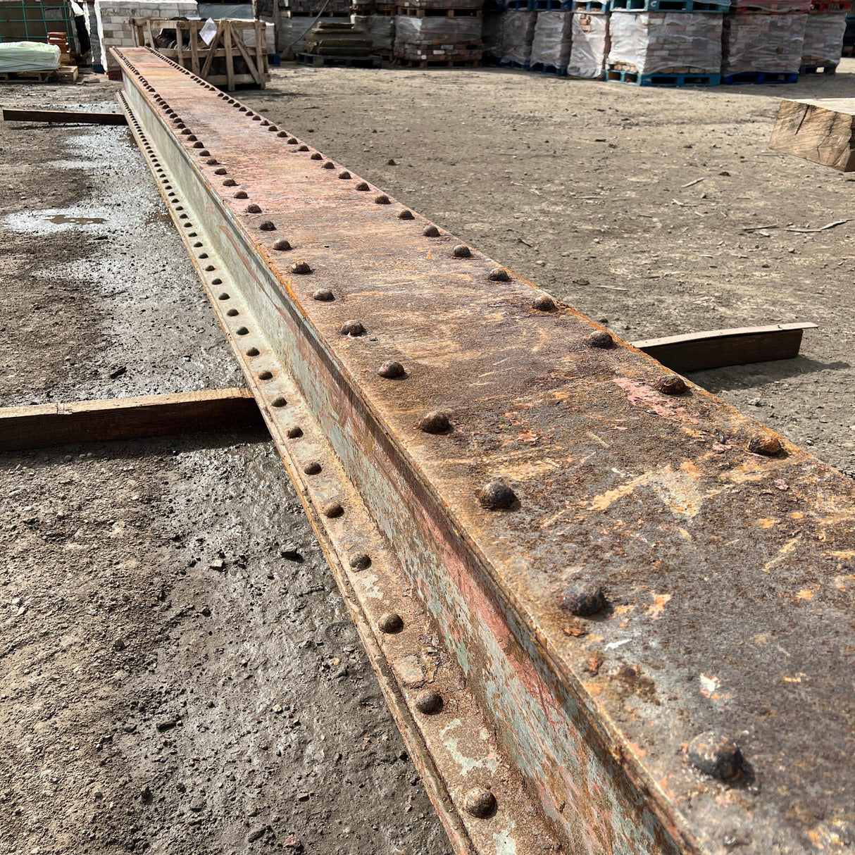 Reclaimed Riveted 1860’s Steel Beam - 8900cm - Reclaimed Brick Company