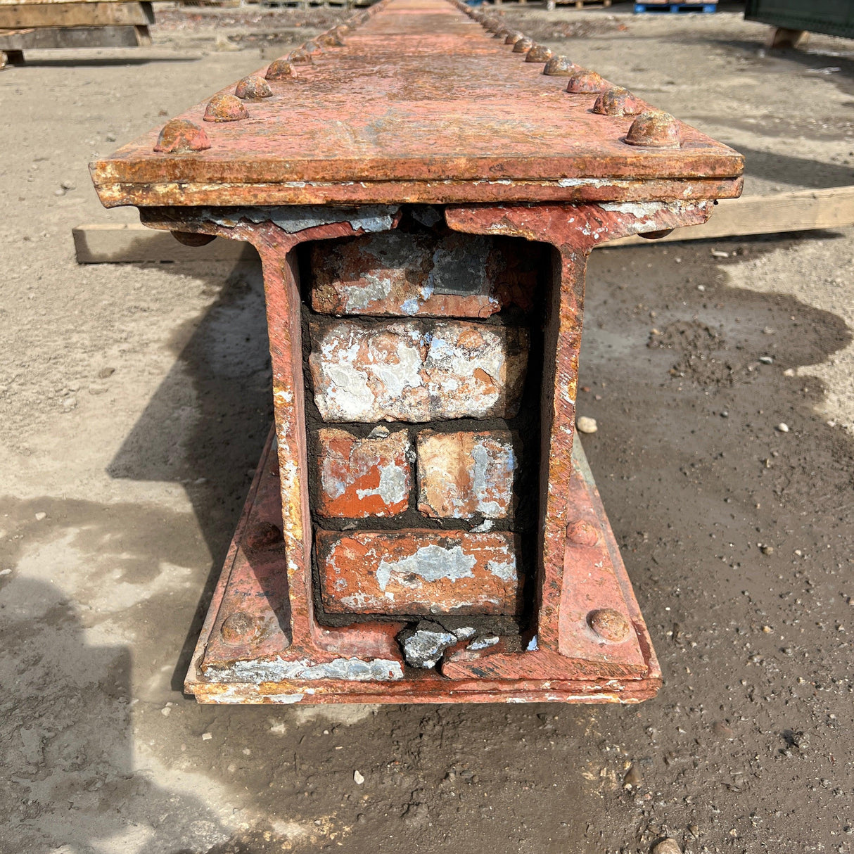 Reclaimed Riveted 1860’s Steel Beam - 8900cm - Reclaimed Brick Company