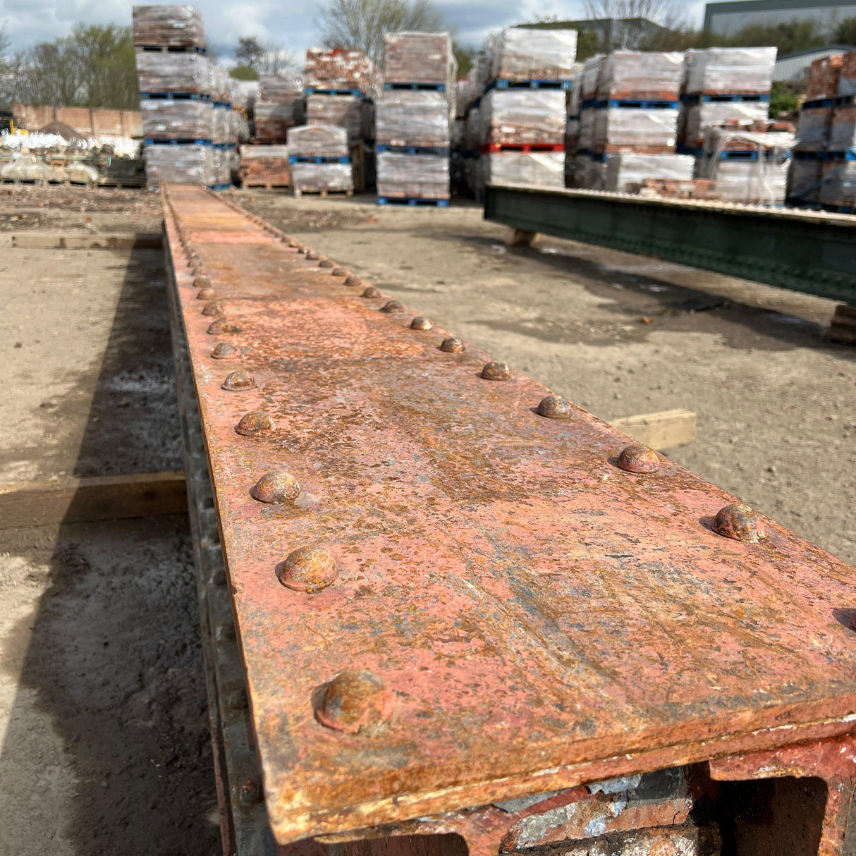 Reclaimed Riveted 1860’s Steel Beam - 8900cm - Reclaimed Brick Company