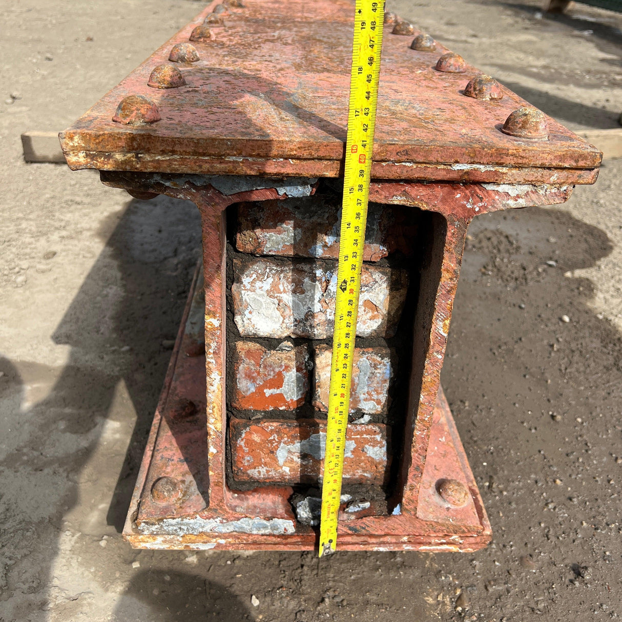 Reclaimed Riveted 1860’s Steel Beam - 8900cm - Reclaimed Brick Company