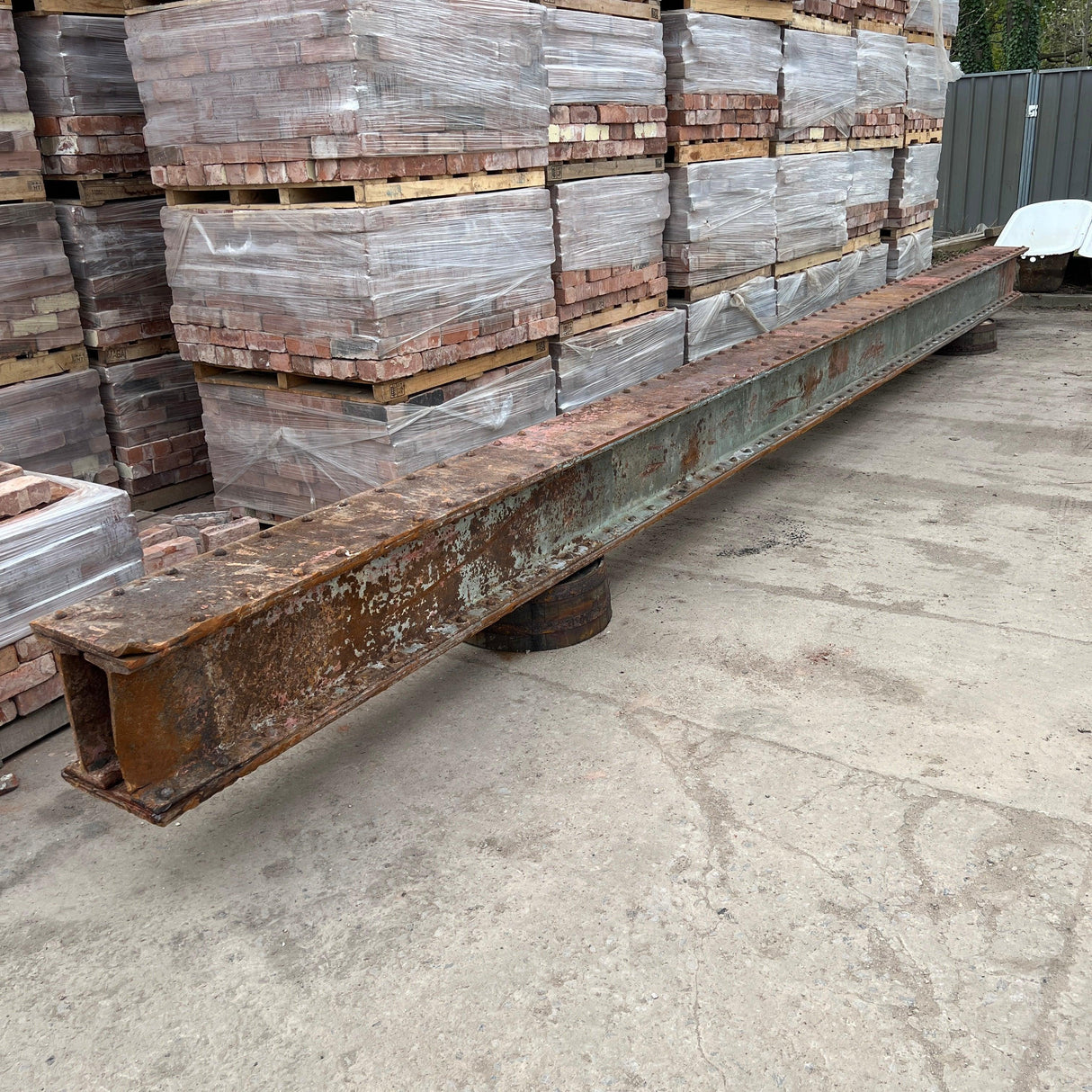 Reclaimed Riveted 1860’s Steel Beam - 8900cm - Reclaimed Brick Company