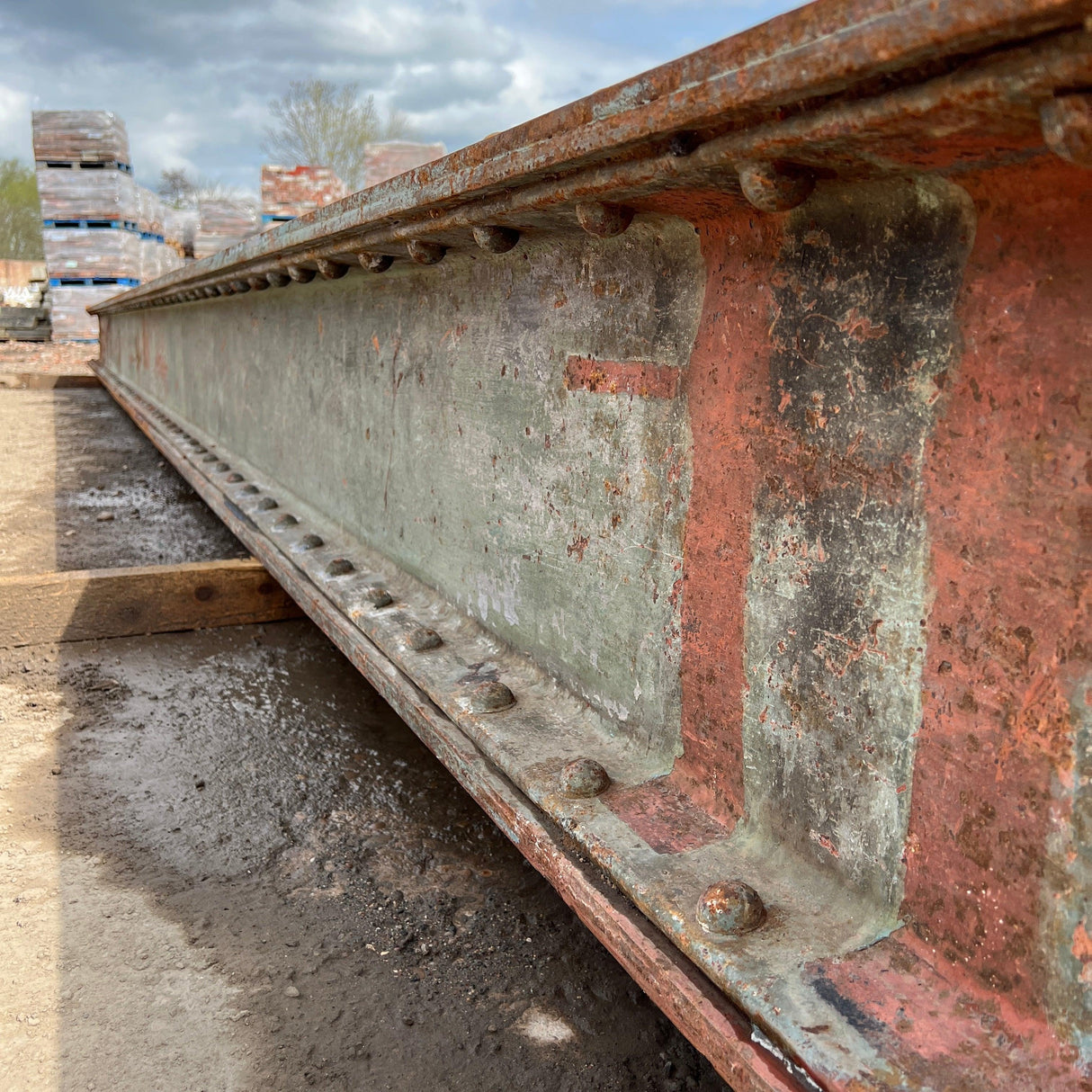 Reclaimed Riveted 1860’s Steel Beam - 8900cm - Reclaimed Brick Company