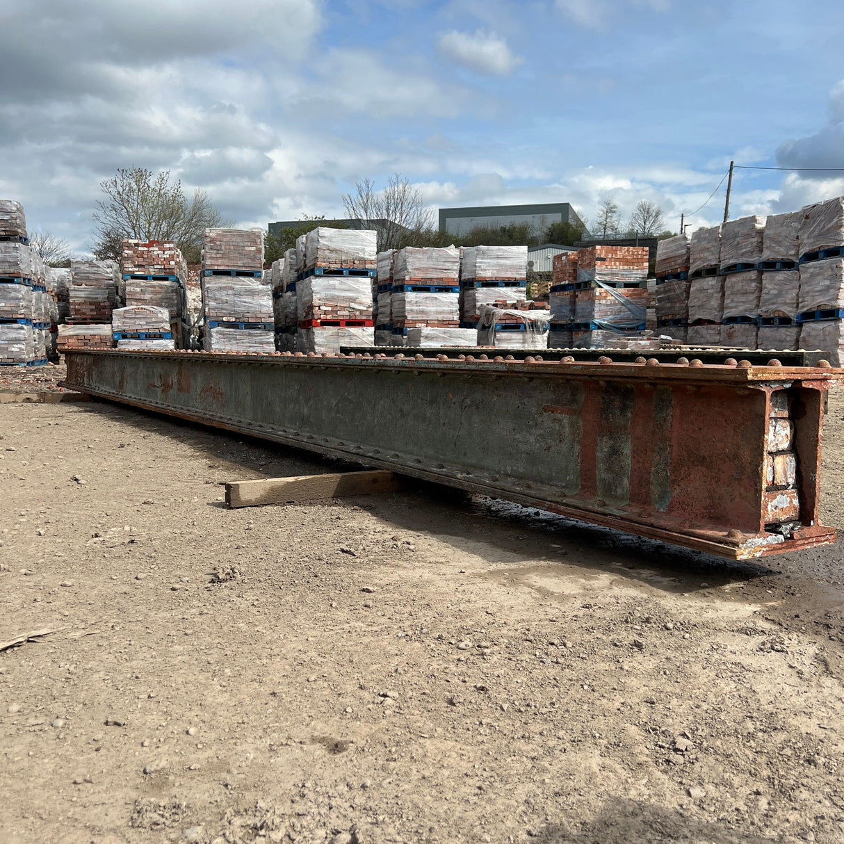Reclaimed Riveted 1860’s Steel Beam - 8900cm - Reclaimed Brick Company