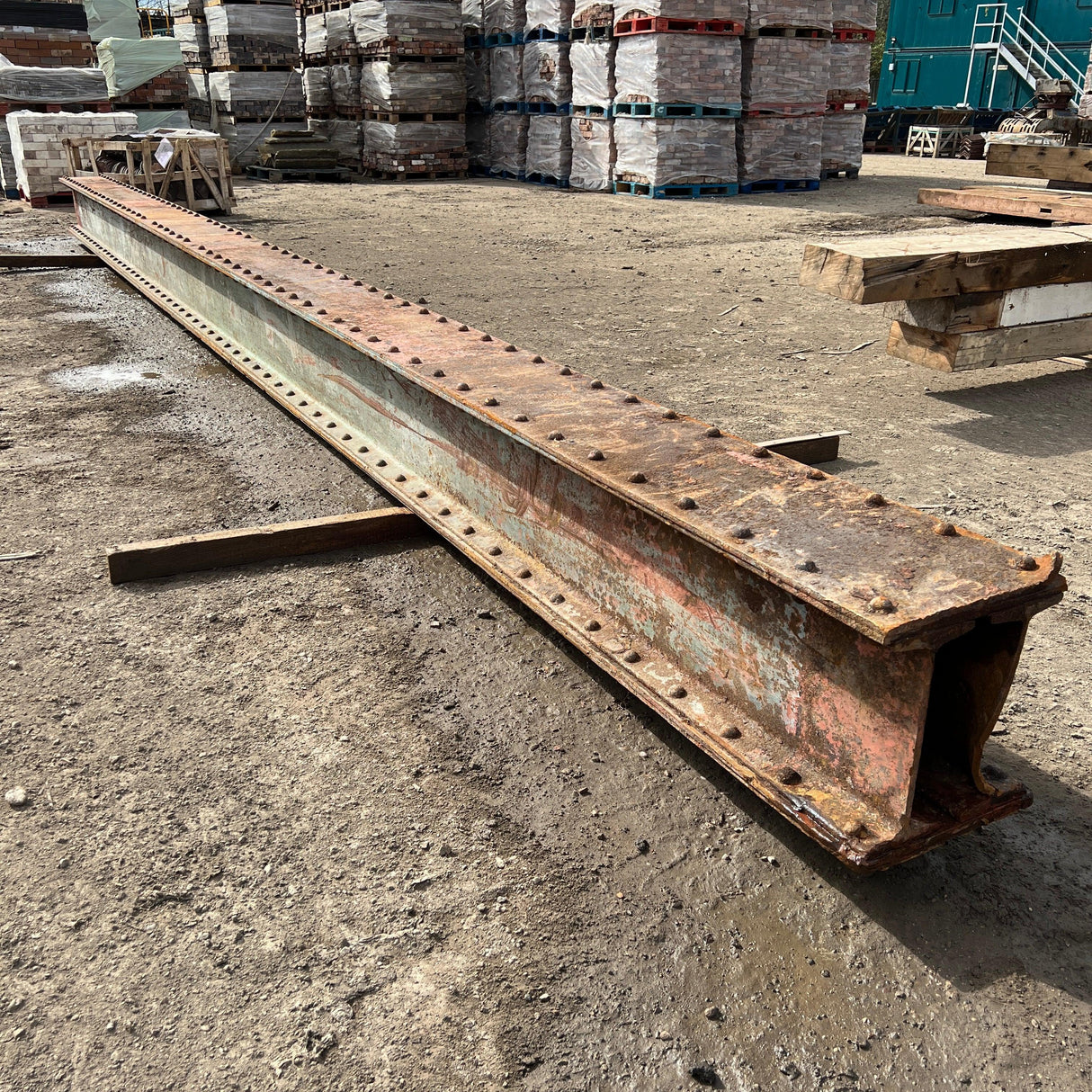 Reclaimed Riveted 1860’s Steel Beam - 8900cm - Reclaimed Brick Company
