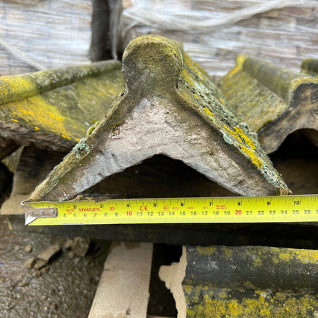 Reclaimed Roll Top Stone Roof Ridge Tiles