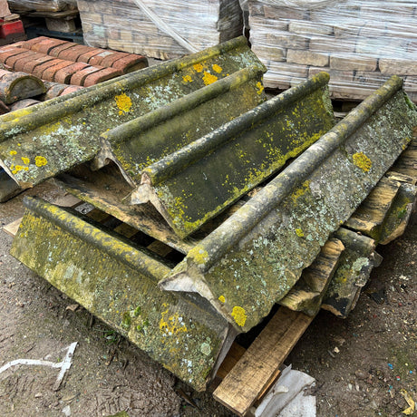 Reclaimed Roll Top Stone Roof Ridge Tiles