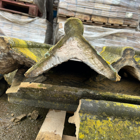 Reclaimed Roll Top Stone Roof Ridge Tiles
