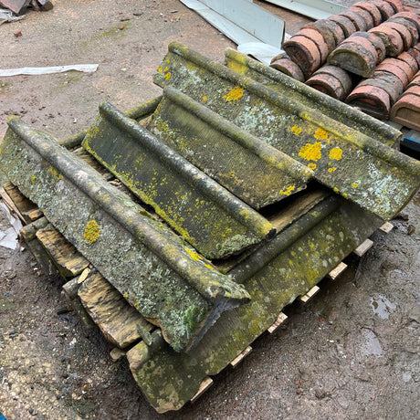 Reclaimed Roll Top Stone Roof Ridge Tiles