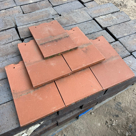 Reclaimed Red Clay Roof Tiles - Reclaimed Brick Company