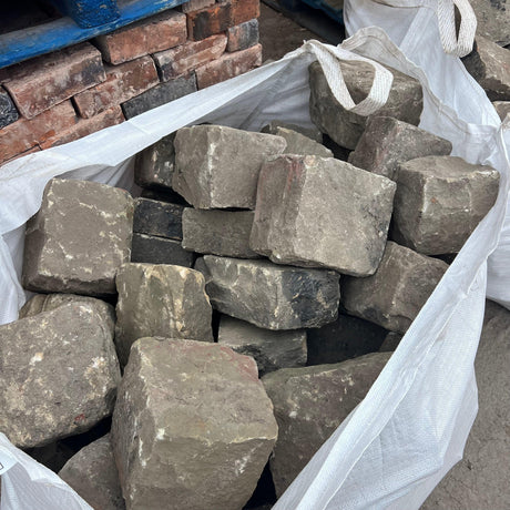 Reclaimed Sand Stone Cobble Setts - Bulk Bag - Reclaimed Brick Company